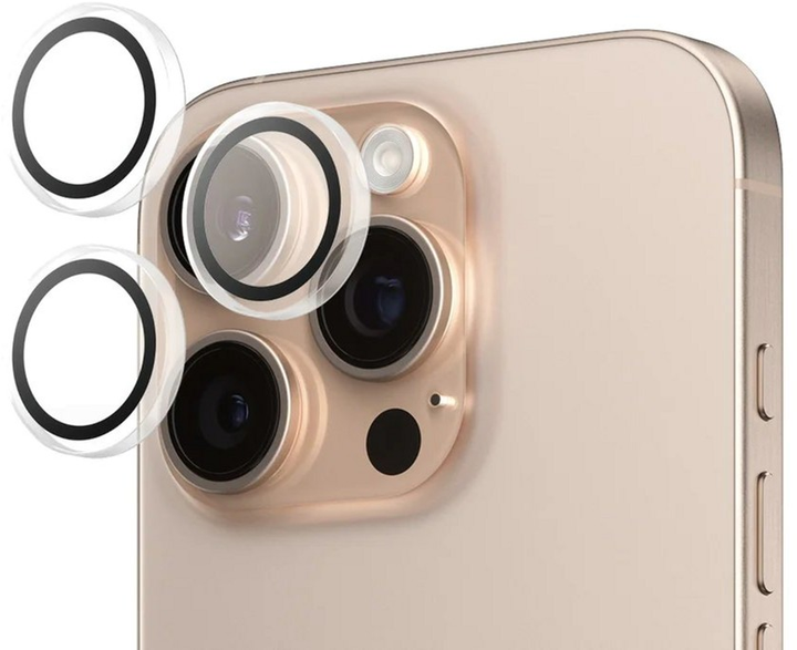 Szkło hartowane Panzer Glass Hoops Camera Lens Protector do iPhone 16 Pro / 16 Pro Max Transparrent (5715685003035) - obraz 3