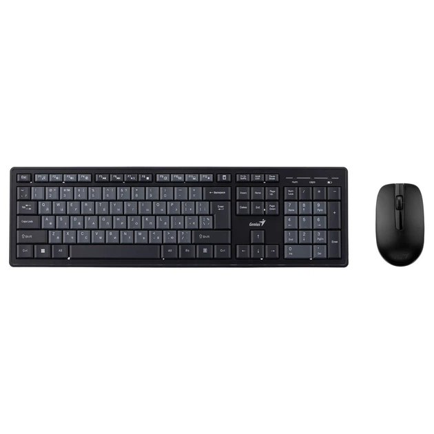 Комплект клавиатура и мышь Genius KM-8200, WL, EN/UKR, черный - Фото 1 Комплект клавиатура и мышь Genius KM-8200, WL, EN/UKR, черный - изображение 1