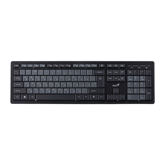 Комплект клавиатура и мышь Genius KM-8200, WL, EN/UKR, черный - Фото 9 Комплект клавиатура и мышь Genius KM-8200, WL, EN/UKR, черный - изображение 9