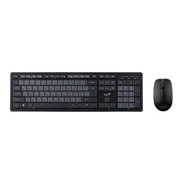 Комплект клавиатура и мышь Genius KM-8200, WL, EN/UKR, черный - Фото 15 Комплект клавиатура и мышь Genius KM-8200, WL, EN/UKR, черный - изображение 15