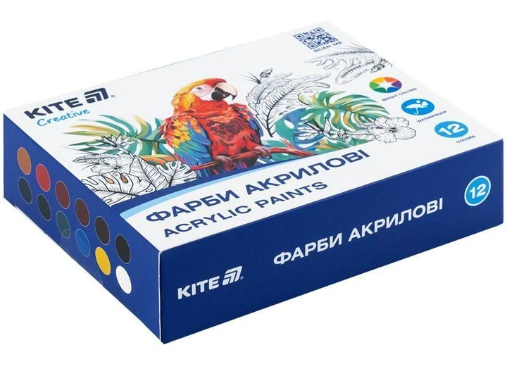 Краски акриловые Kite Creative 12цв. 20мл. K-275 - изображение 2