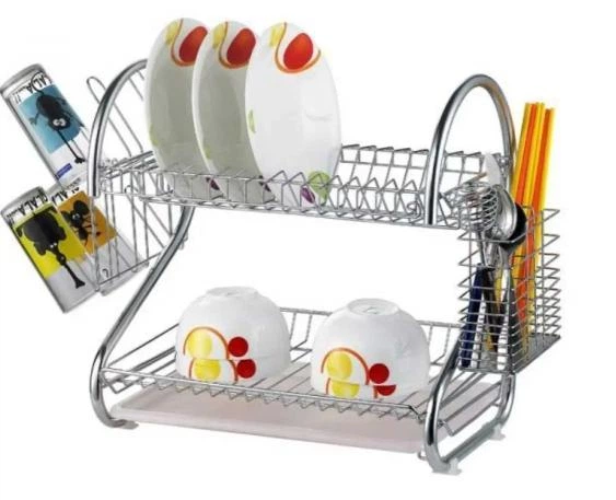 Кухонный органайзер для сушки посуды Wet Dish Organiser, настольная подставка сушилка для посуды и приборов в шкаф - изображение 2