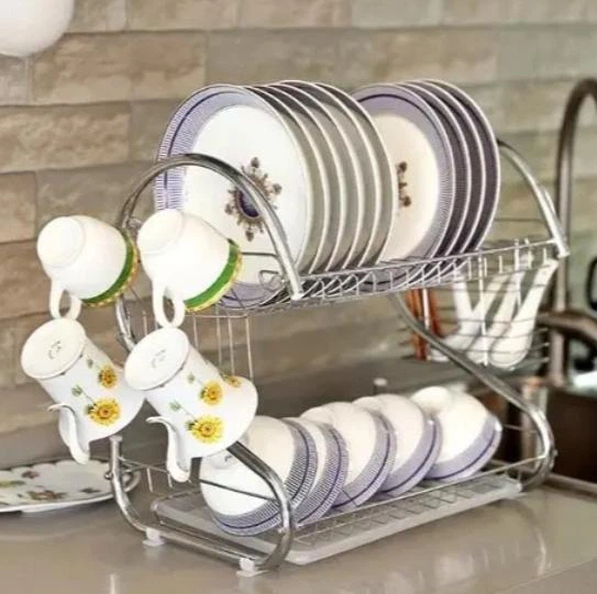 Кухонный органайзер для сушки посуды Wet Dish Organiser, настольная подставка сушилка для посуды и приборов в шкаф - изображение 10