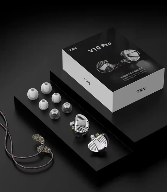 TRN V10 PRO Black (2DD+2BA, Micro) – Гібридні Hi-Fi навушники з мікрофоном для насиченого звуку - Фото 2 TRN V10 PRO Black (2DD+2BA, Micro) – Гібридні Hi-Fi навушники з мікрофоном для насиченого звуку - зображення 2