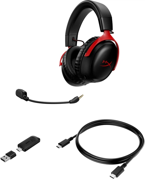 Навушники HyperX Cloud III Wireless Black-Red (77Z46AA) - зображення 7