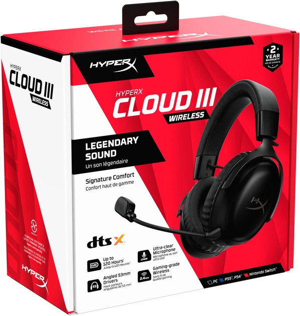 Навушники HyperX Cloud III Wireless Black (77Z45AA) - зображення 9