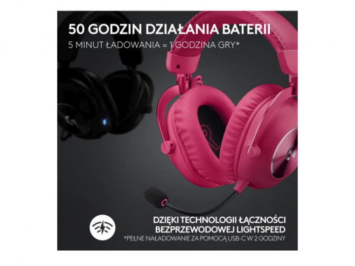 Навушники з мікрофоном Logitech G Pro X 2 Lightspeed Pink (981-001275) - изображение 6