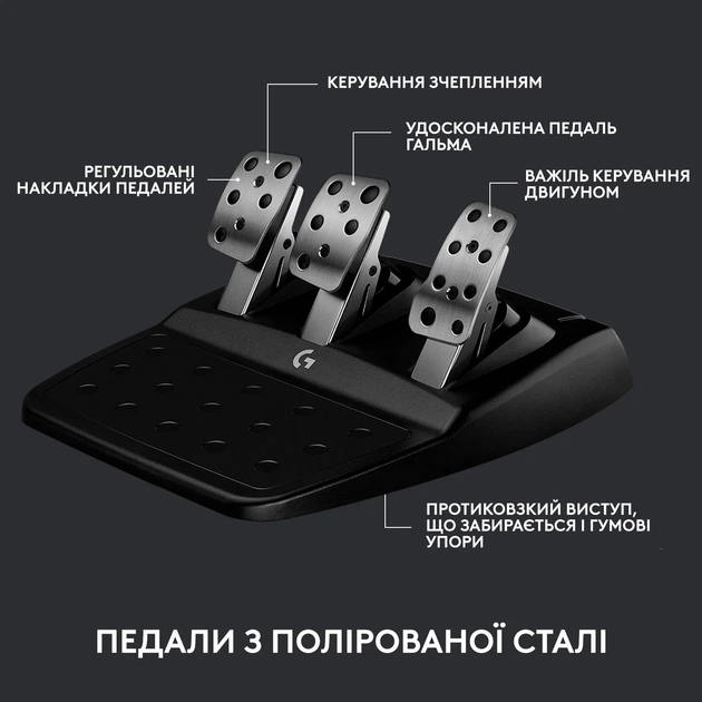 Дротове кермо Logitech G923 Racing Wheel and Pedals for Xbox One and PC (941-000158) - зображення 7