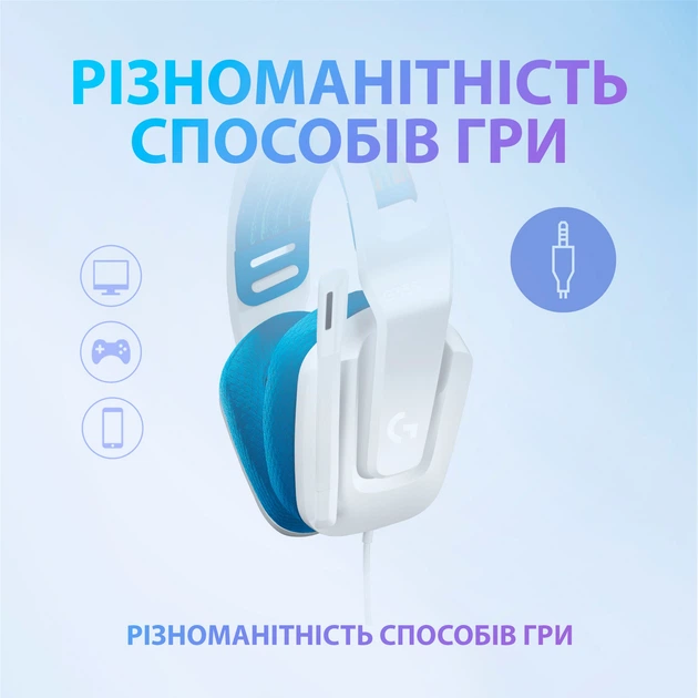 Гарнитура Logitech G335 Wired Gaming White (981-001018) - изображение 5
