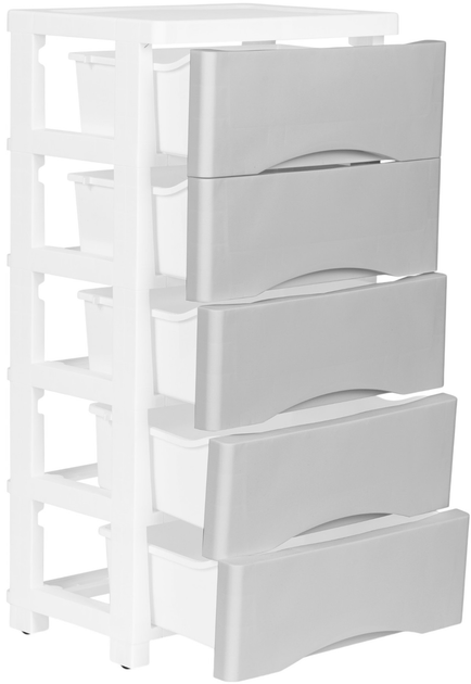 Комод ModernHome by Multistore з 5 висувними шухлядами сірий (PJJCBS0024-05A) - зображення 3