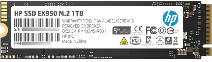 SSD диск HP EX950 1TB M.2 2280 PCIe 3.0 x4 3D NAND (5MS23AA