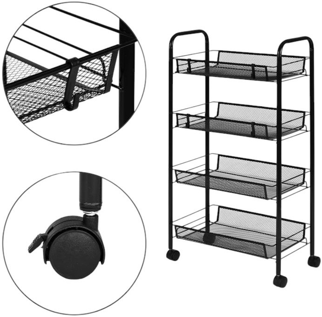 Regał ModernHome by Multistore 4 półki czarny (PJJCBS0024-05A) - obraz 4