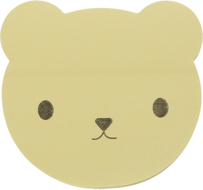 Упаковка бумаги для заметок Buromax Bear с клейким слоем 70х70 мм 50 листов х 4 шт Песочная (BM.2318-22.4) - изображение 3