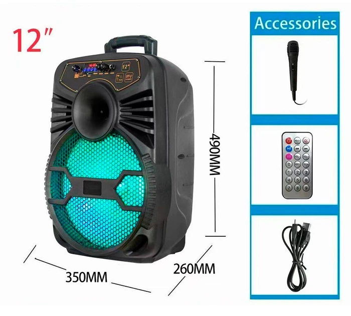 Портативная колонка BIG AVEN-X12 75W, USM/MP3/FM/Bluetooth + микрофон - изображение 2