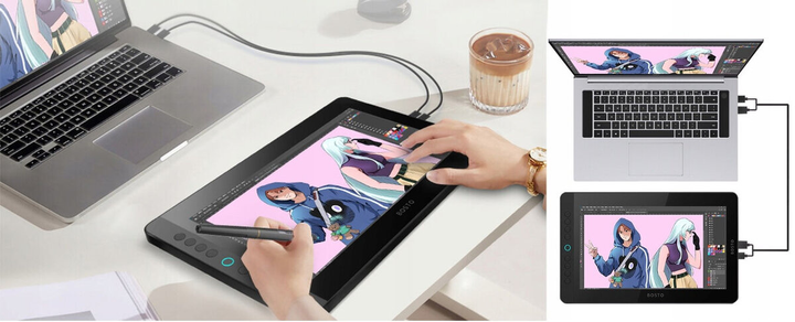 Tablet graficzny Bosto BT-13HDK-T Black (6972288300476) - obraz 9