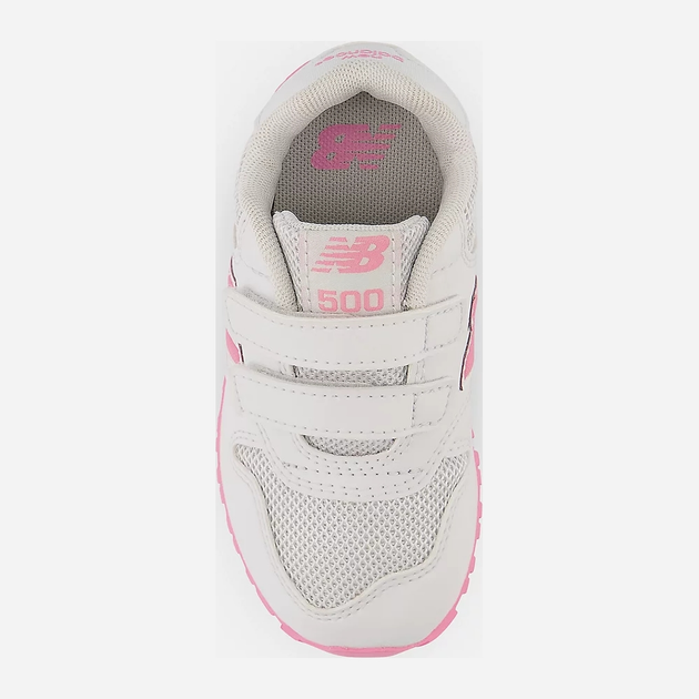 Sneakersy dziecięce dla dziewczynki na rzepy New Balance 500 IV500QP1 27.5 (10US) Białe (196432598540) - obraz 4