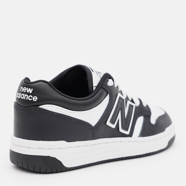 Sneakersy młodzieżowe chłopięce New Balance 480 GSB480BW 37.5 (5US) Czarny/Biały (197375092133) - obraz 4