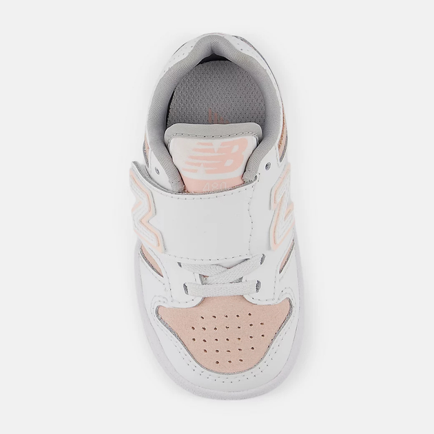 Sneakersy dziecięce dla dziewczynki na rzepy New Balance 480 NWB480VP 23.5 (7US) Białe (197967895593) - obraz 4