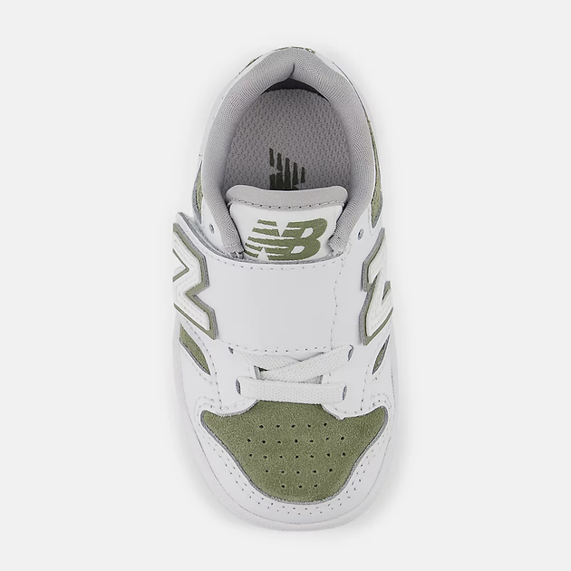 Дитячі кросівки для дівчинки New Balance 480 NWB480VO 26 (9US) Білі з зеленим (197967895920) - зображення 4