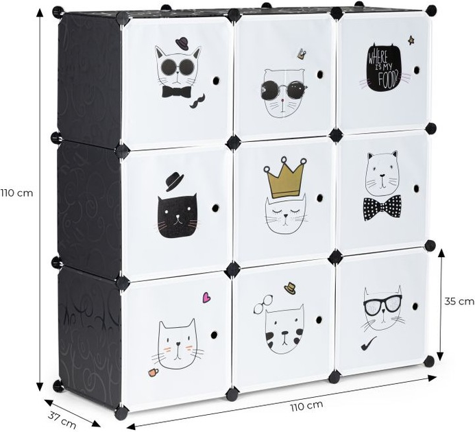 Шафка ModernHome by Multistore модульна 9 полиць (PJJCBS0009-09D) - зображення 5
