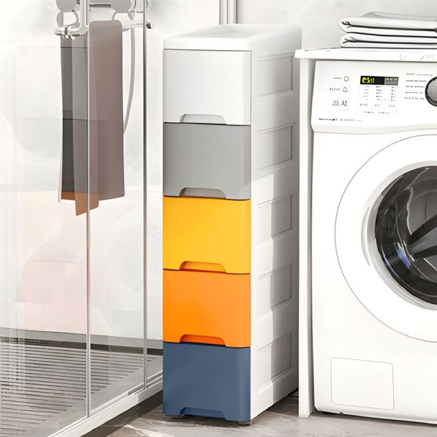 Regał ModernHome by Multistore z 5 wysuwanymi szufladami z kółkami (PJJCBS0019-05B) - obraz 7