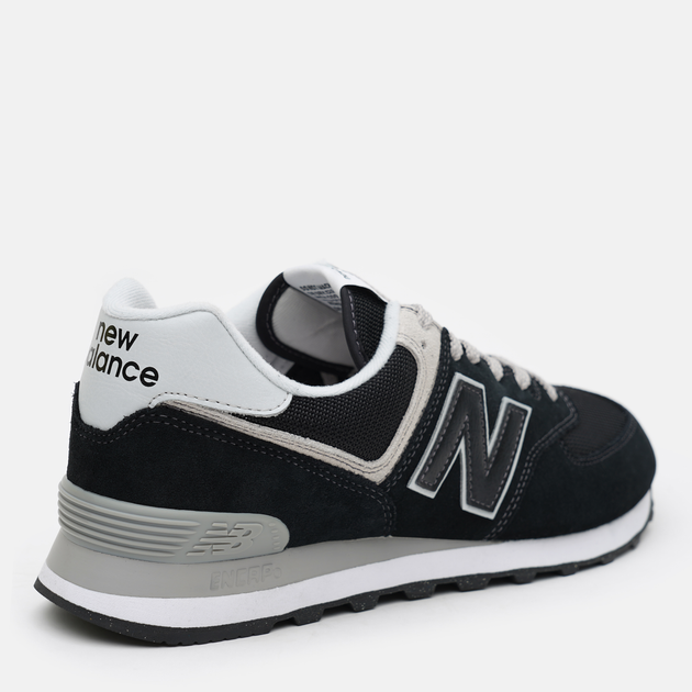Buty sportowe męskie New Balance 574 ML574EVB 42.5 (9US) Czarne z jasnoszarym (195907803295) - obraz 4