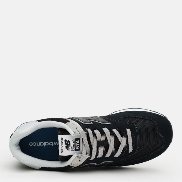 Чоловічі кросівки New Balance 574 ML574EVB 45.5 (11.5US) Чорні з сірим і білим (195907803349) - зображення 6