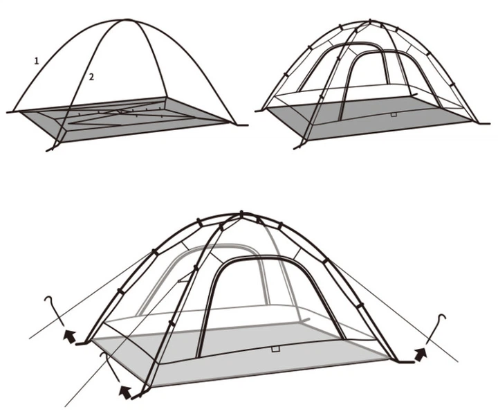 Namiot dwuosobowy Naturehike CNK2450WS030 Zielony (6975641886976) - obraz 5