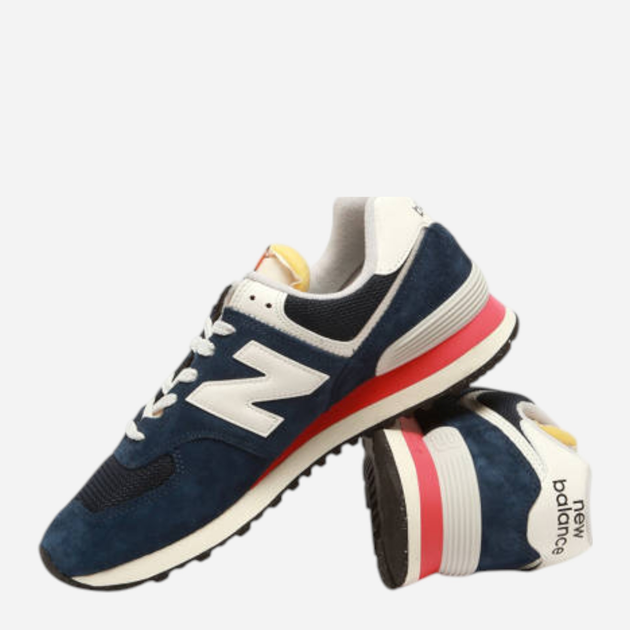 Чоловічі кросівки New Balance 574 U574VPN 44.5 (10.5US) Темно-сині з білим і червоним (197967951541) - зображення 5