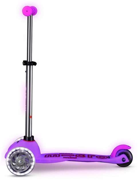 Самокат Micro Mini Deluxe Glow Led 3-х колесный Морозный розовый (MMD217) (7630053559946) - изображение 2