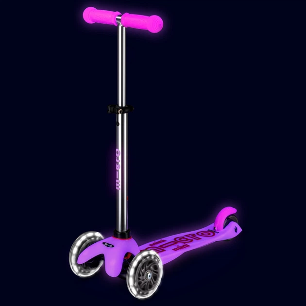 Самокат Micro Mini Deluxe Glow Led 3-х колесный Морозный розовый (MMD217) (7630053559946) - изображение 5