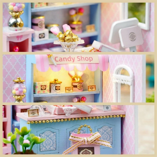 Конструктор 3D DIY Румбокс Вкусные конфеты Yummy Candy Cute Room