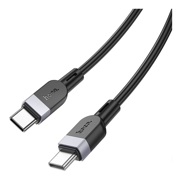 Кабель синхронизации Hoco X109 Silicone 60W/3A Type-C to Type-C 3m Black (35922_3605826) - изображение 6