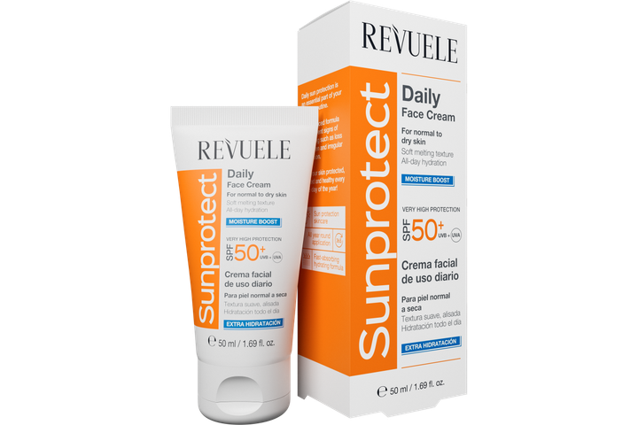 Крем Revuele сонцезахисний для обличчя та тіла зволожуючий SPF50+ 50 мл - Фото 1 Крем Revuele сонцезахисний для обличчя та тіла зволожуючий SPF50+ 50 мл - зображення 1