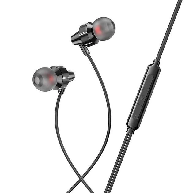 Проводные вакуумные наушники HOCO M90 Type-C Delight wired digital earphone with microphone, 1.2m, black - Фото 4 Проводные вакуумные наушники HOCO M90 Type-C Delight wired digital earphone with microphone, 1.2m, black - изображение 4