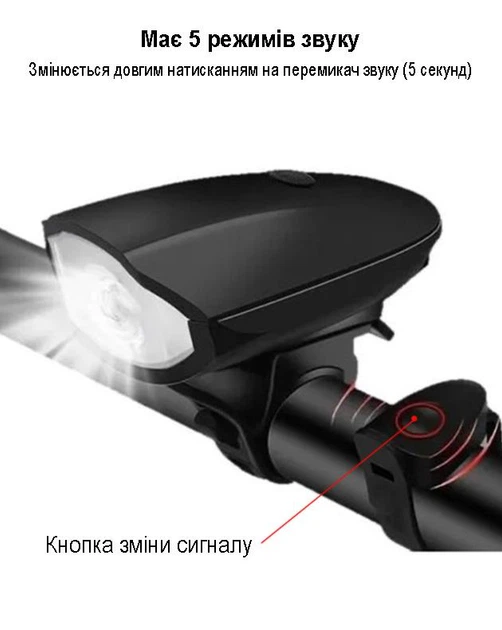 Фонарь велосипедный светодиодный с сигналом (клаксоном) 5 режимов звука на 140дБ TRIX Steep и задний велофонарик водонепроницаемый на аккумуляторе, черный - Фото 5 Фонарь велосипедный светодиодный с сигналом (клаксоном) 5 режимов звука на 140дБ TRIX Steep и задний велофонарик водонепроницаемый на аккумуляторе, черный - изображение 5