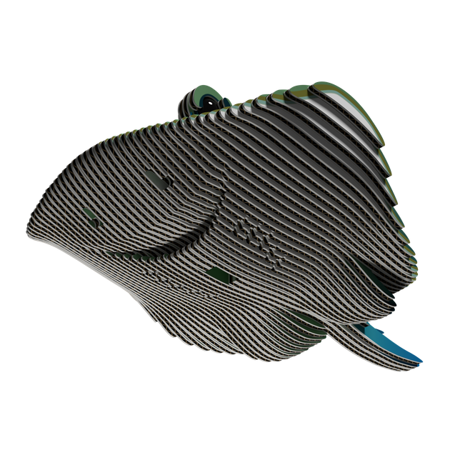 Сборная 3D модель Eugy Зоопарк Скат (XEG-102) - изображение 8