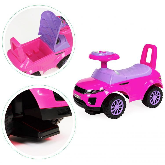 Jeździk Multistore 613W Różowy (5903769975310) - obraz 5