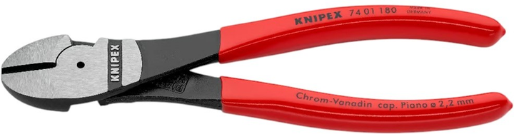 Szczypce tnące boczne Knipex o zwiększonym przełożeniu 180 mm (74 01 180) - obraz 3