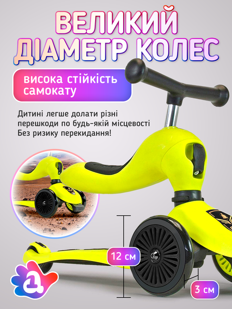Самокат трансформер детский трехколесный беговел 3х колесный от 1 года для детей самых маленьких малышей с родительской ручкой и сиденьем трёхколесный 3 в 1 A1 черный (ZC-2201Black) - изображение 10
