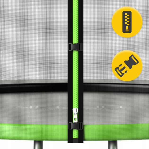 Батут із зовнішньою сіткою 4FIZJO Classic 10FT 312 см Black/Green (P-5907739314130) - зображення 9