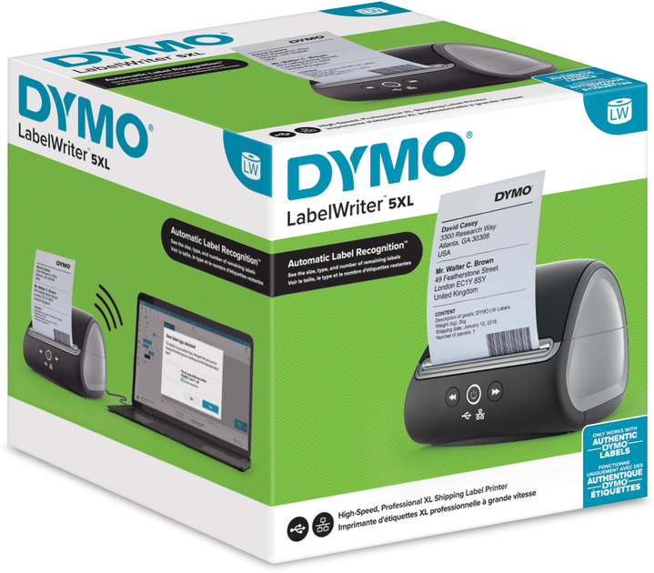 Drukarka etykiet Dymo LabelWriter 5XL Black (2112725) - obraz 8