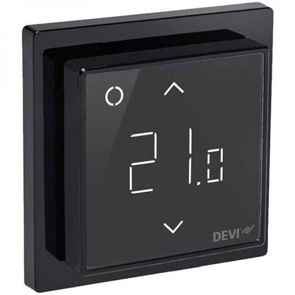 Терморегулятор DEVIreg Smart Black чорний для теплої підлоги - зображення 2