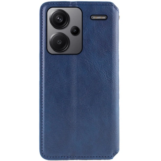 Шкіряний чохол-книжка GETMAN Cubic (PU) для Xiaomi Redmi Note 13 Pro+ Синій - Фото 2 Шкіряний чохол-книжка GETMAN Cubic (PU) для Xiaomi Redmi Note 13 Pro+ Синій - зображення 2