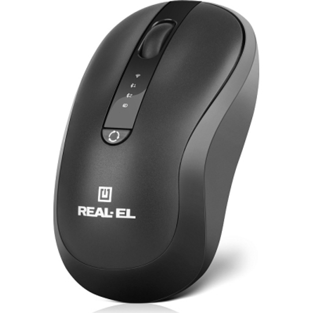 Мишка REAL-EL RM-450W Wireless/Bluetooth Black/Gray (EL123200046) - изображение 2