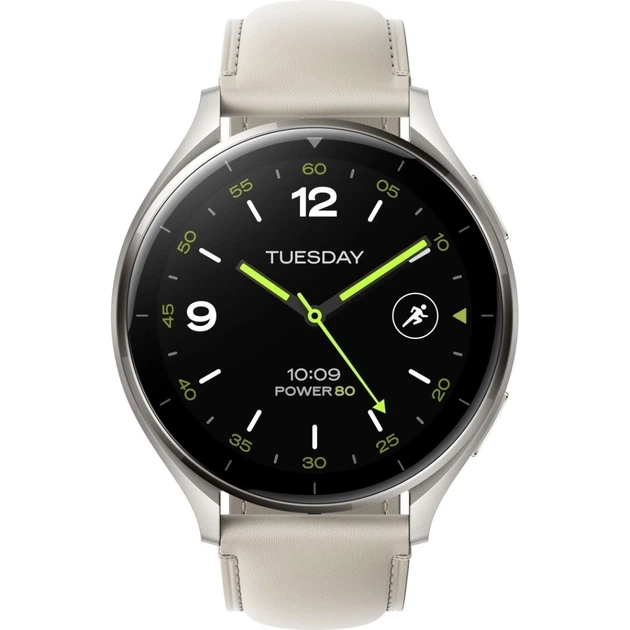 Смарт-годинник Xiaomi Watch 2 Titan BHR9306GL Gray Case White Leather Strap (1093970) - изображение 2