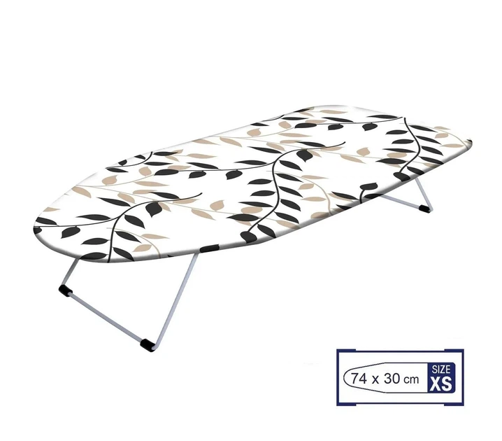 Настольная гладильная доска Casa Si Table Top 73x30 см, White/Black Leaves с сетчатым основанием - изображение 2