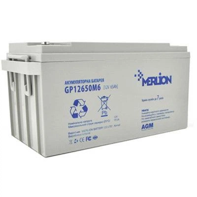 Батарея до ДБЖ Merlion RDC12-65, 12V-65Ah (GP12650M6) - Фото 1 Батарея до ДБЖ Merlion RDC12-65, 12V-65Ah (GP12650M6) - зображення 1