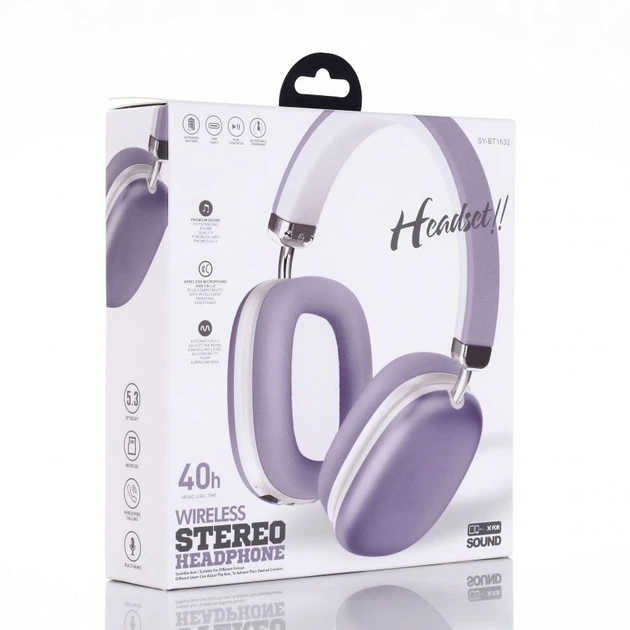 Навушники Bluetooth SY-BT1632 violet - изображение 3