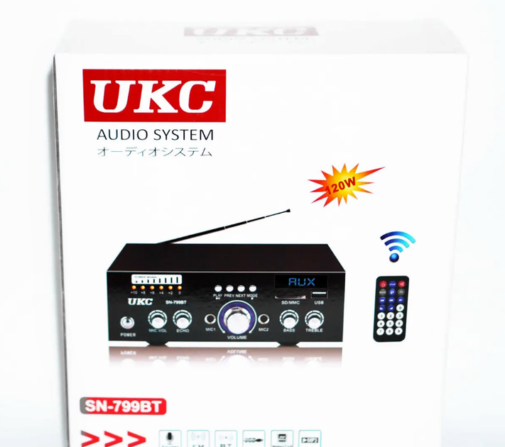 Двухканальный усилитель мощности звука с Bluetooth SN-799 BT - изображение 7